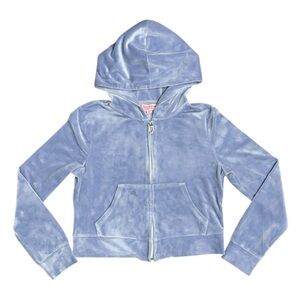 Juicy Couture full zip-up hoodie in powder blue